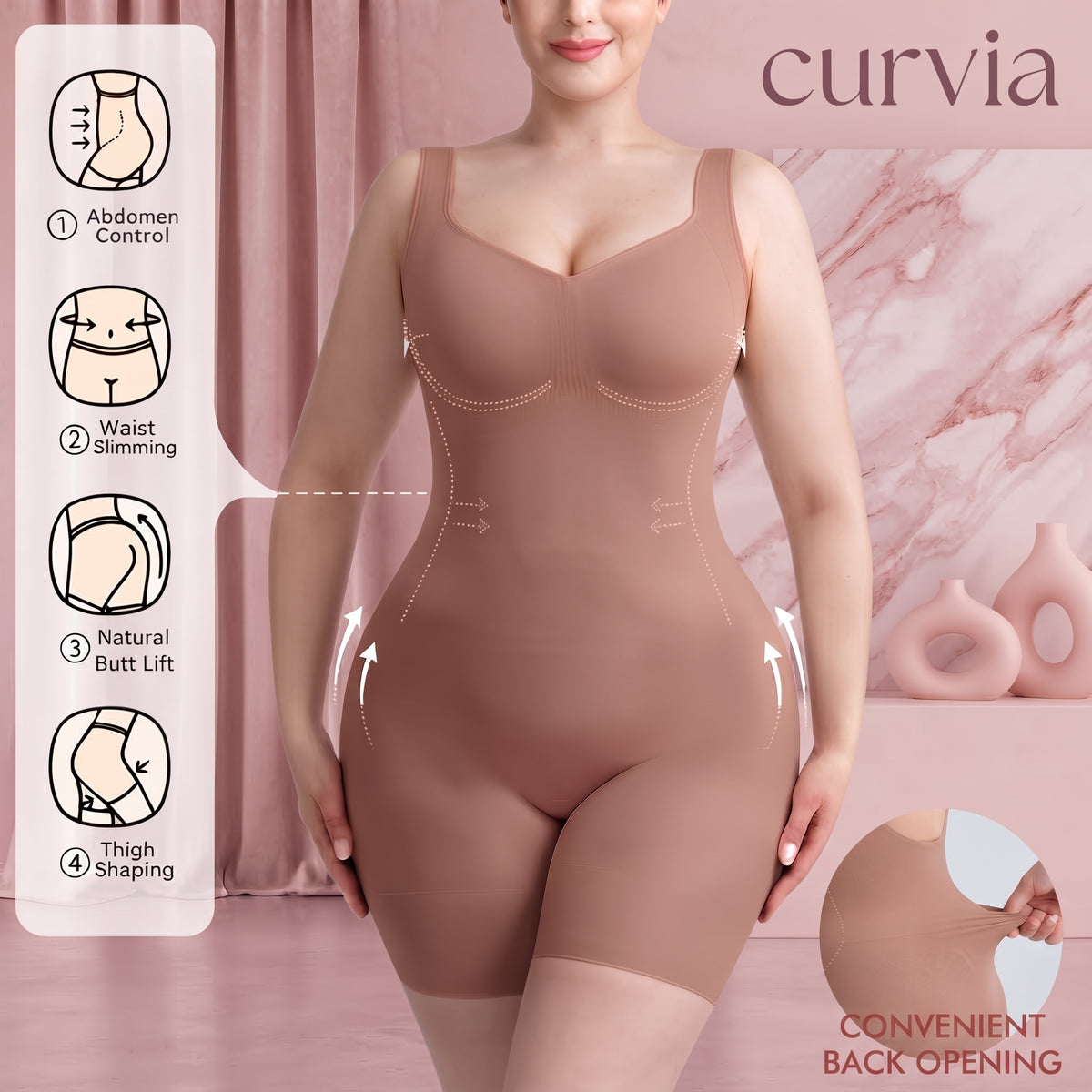 Curvia Back-Opening Sculpting Bodysuit